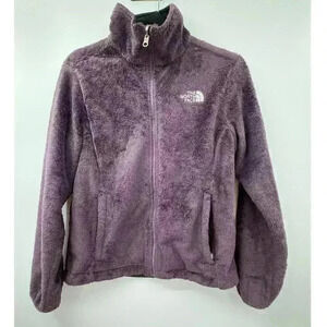 The North Face Women's Purple Sherpa Fleece Outdoor Zip-Up Jacket Size Small‎